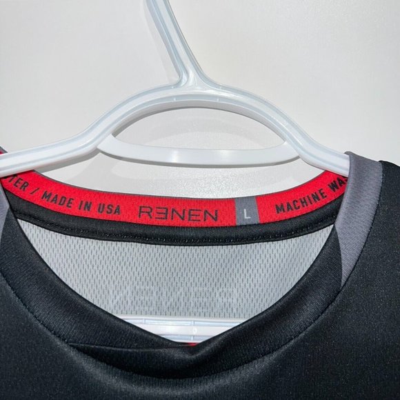 Renen USA Jersey MX Motocross ATV VTT MTB Mountain Bike L Large Black Grey - Picture 3 of 4